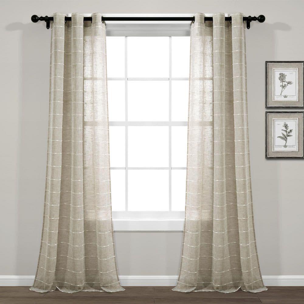 Lush Decor Polyester Sheer Curtain Pair (Set of 2)
