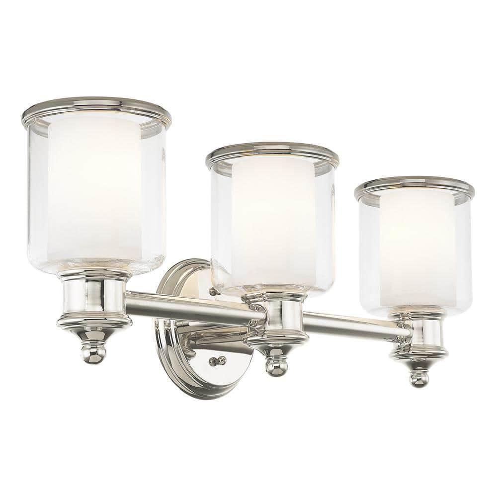 Livex Lighting Middlebush 3 - Light Vanity in  Polished Nickel