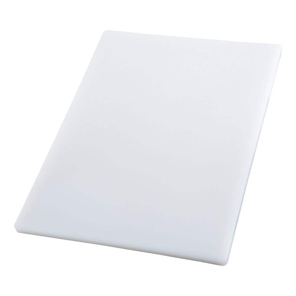 Winco Cutting Board, Rectangular, 12" x 18" x 3/4", White