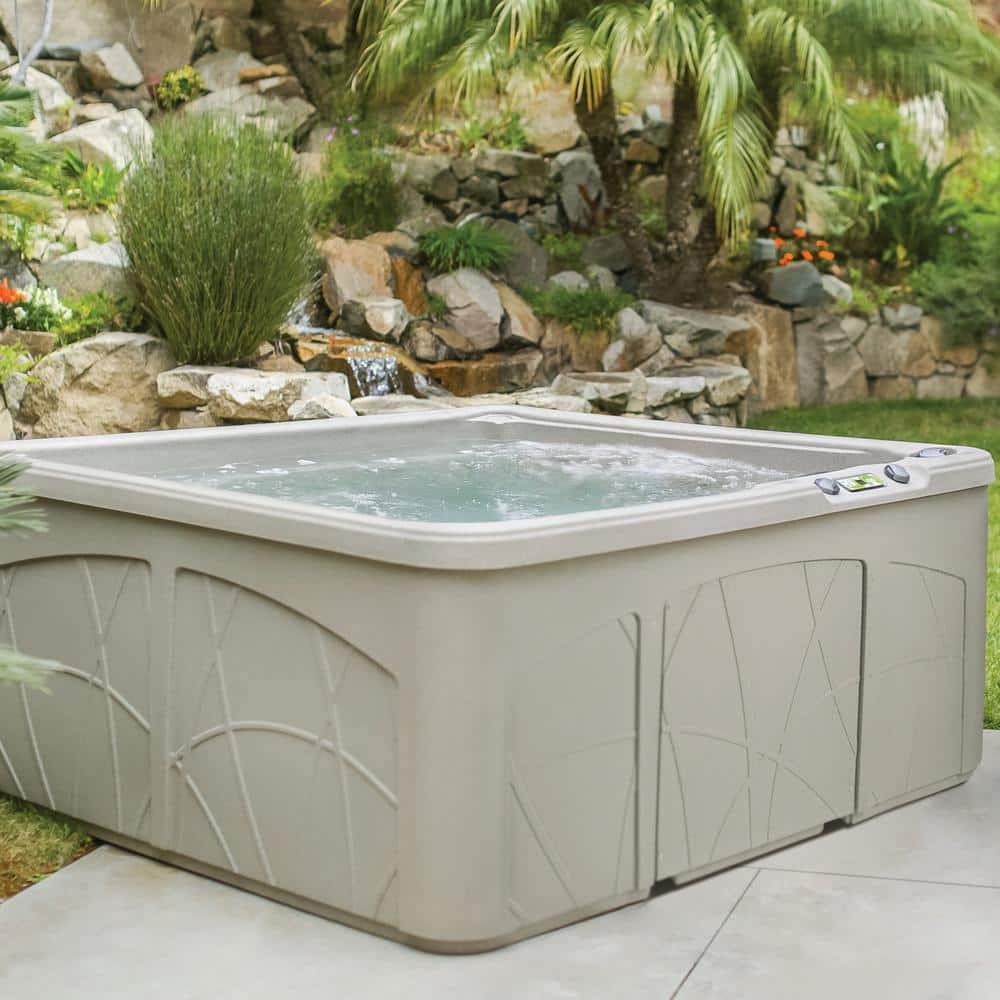 Lifesmart Spas and Saunas Lifesmart Spas LS350DX 110 Volt 5-Person 28-Jet Rectangle Plug and Play Hot Tub with Ozonator