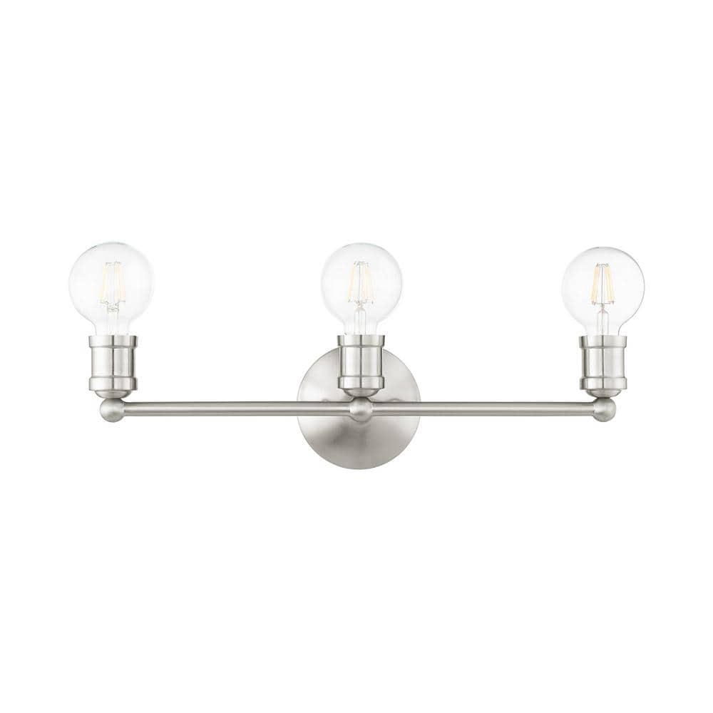 Livex Lighting Lansdale 3 - Light Vanity in  Brushed Nickel