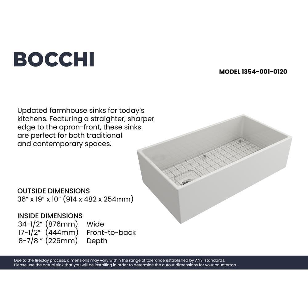 36'' L Farmhouse / Apron Fireclay Kitchen Sink