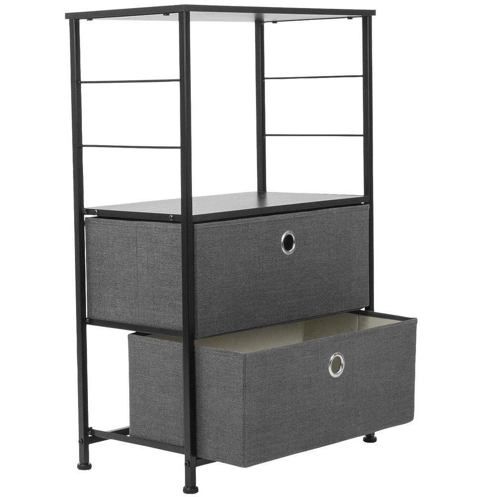 2 Drawers Table Dresser - Black
