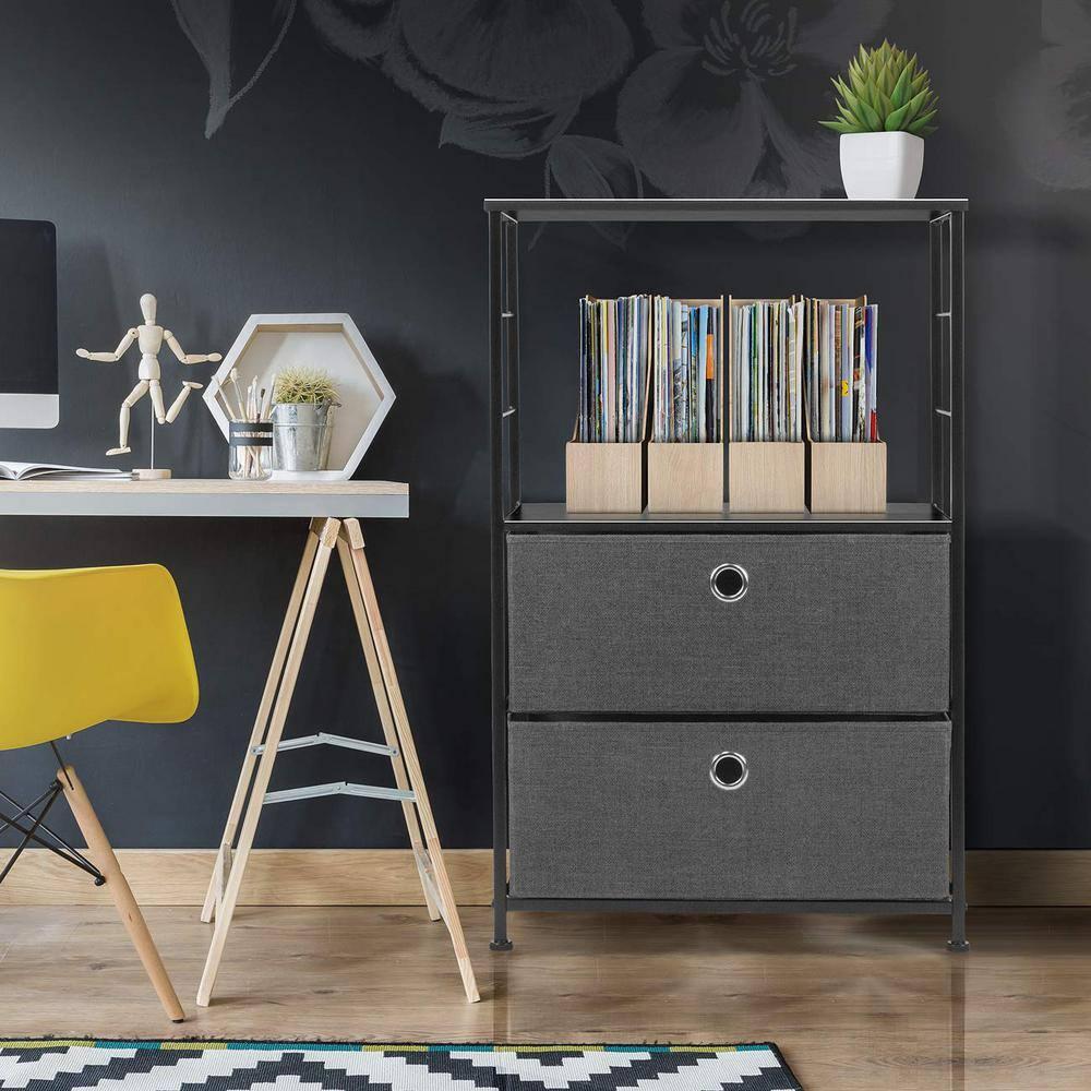 2 Drawers Table Dresser - Black
