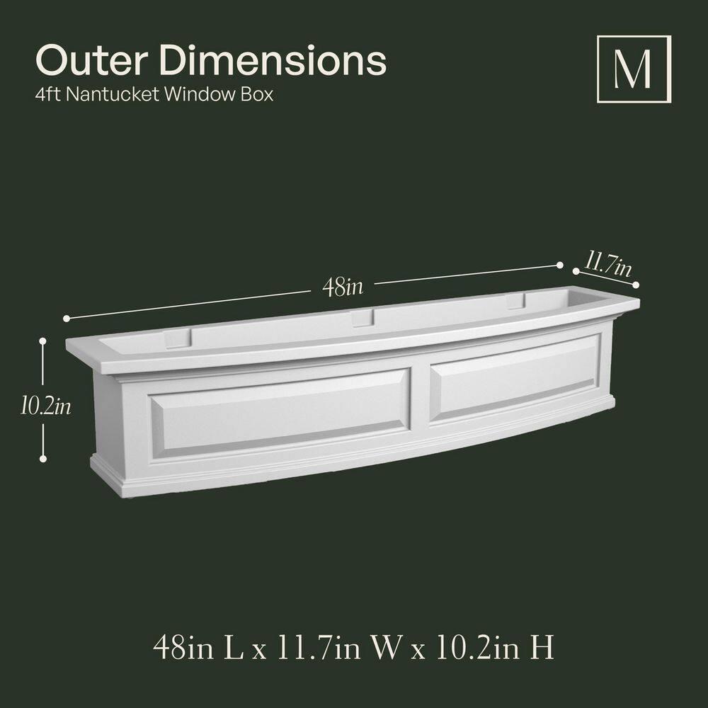 Nantucket Resin Window Box with Water Reservoir