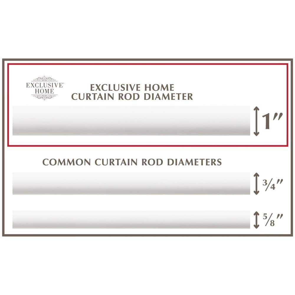 Amalgamated Textiles EXCLUSIVE HOME Crystal Ball 1" Curtain Rod and Finial Set