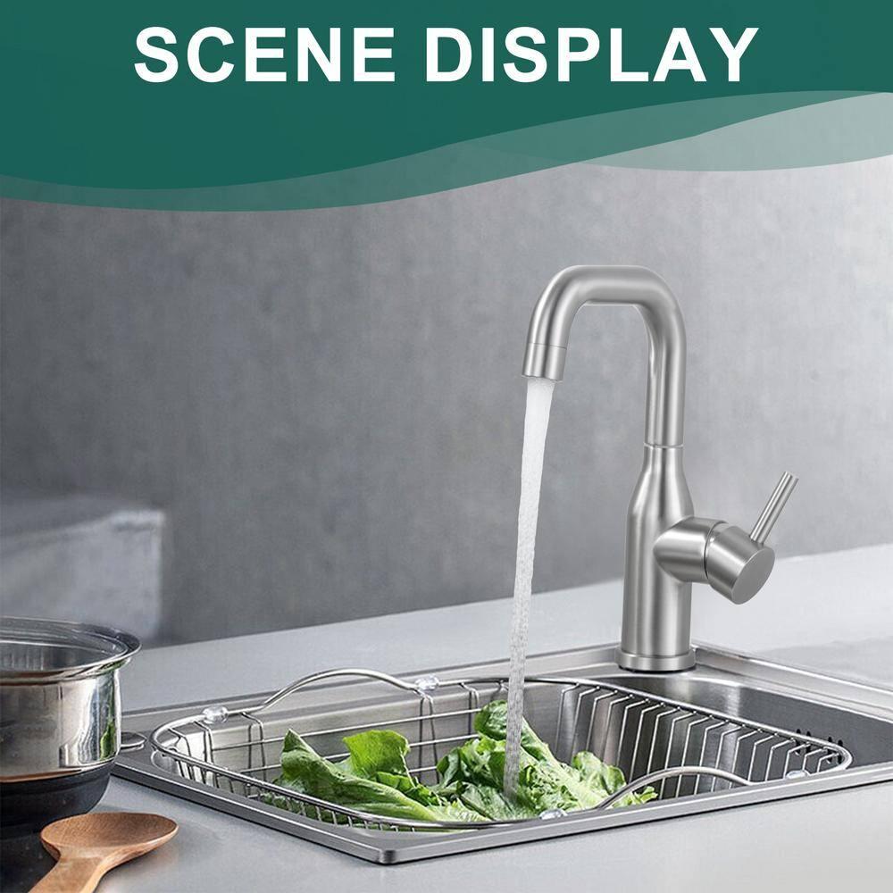 Single Handle Deck Mounted Bar Faucet Inclued Supply Lines