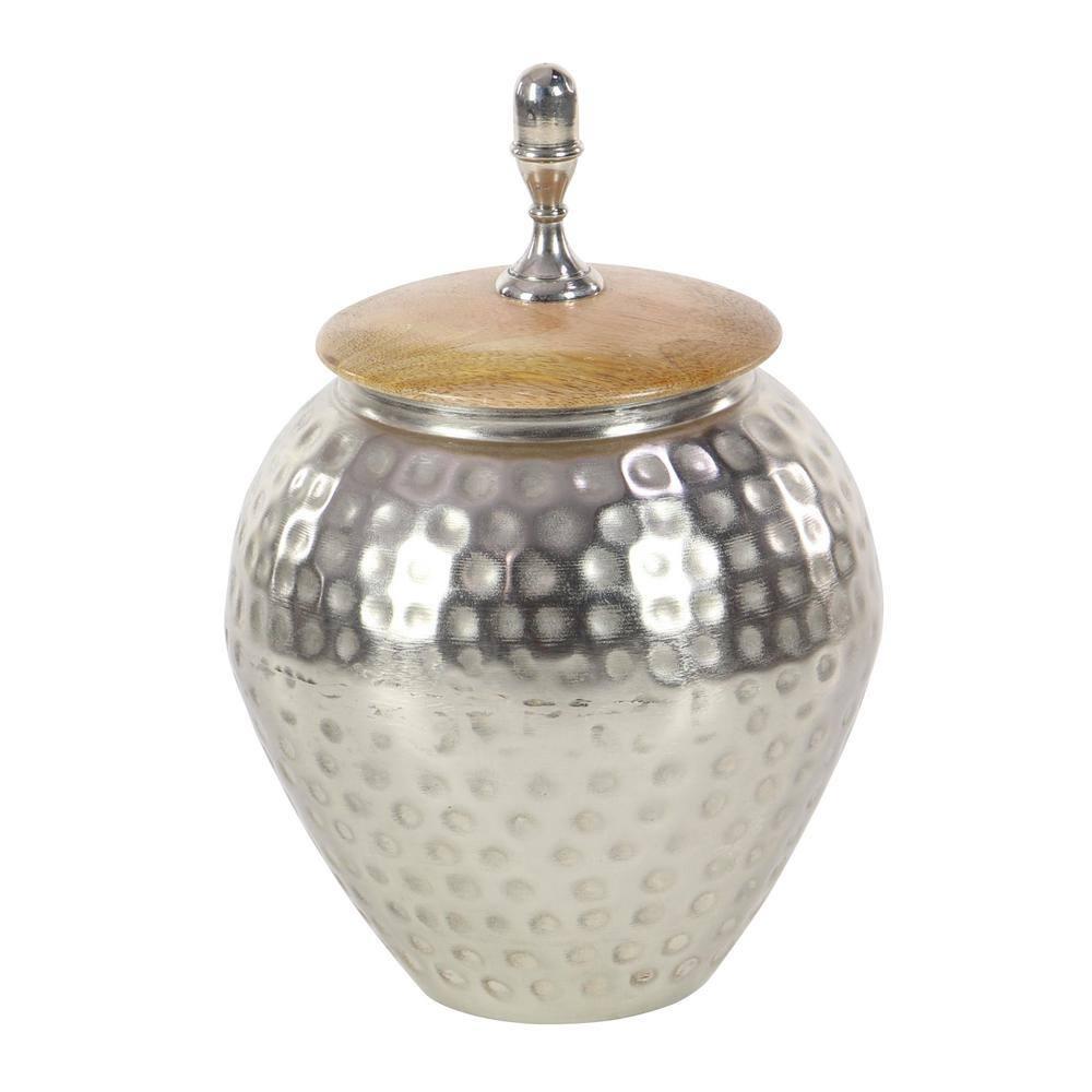 Trent Austin Design® Montevallo Silver Metal Hammered Living Room Decorative Jars