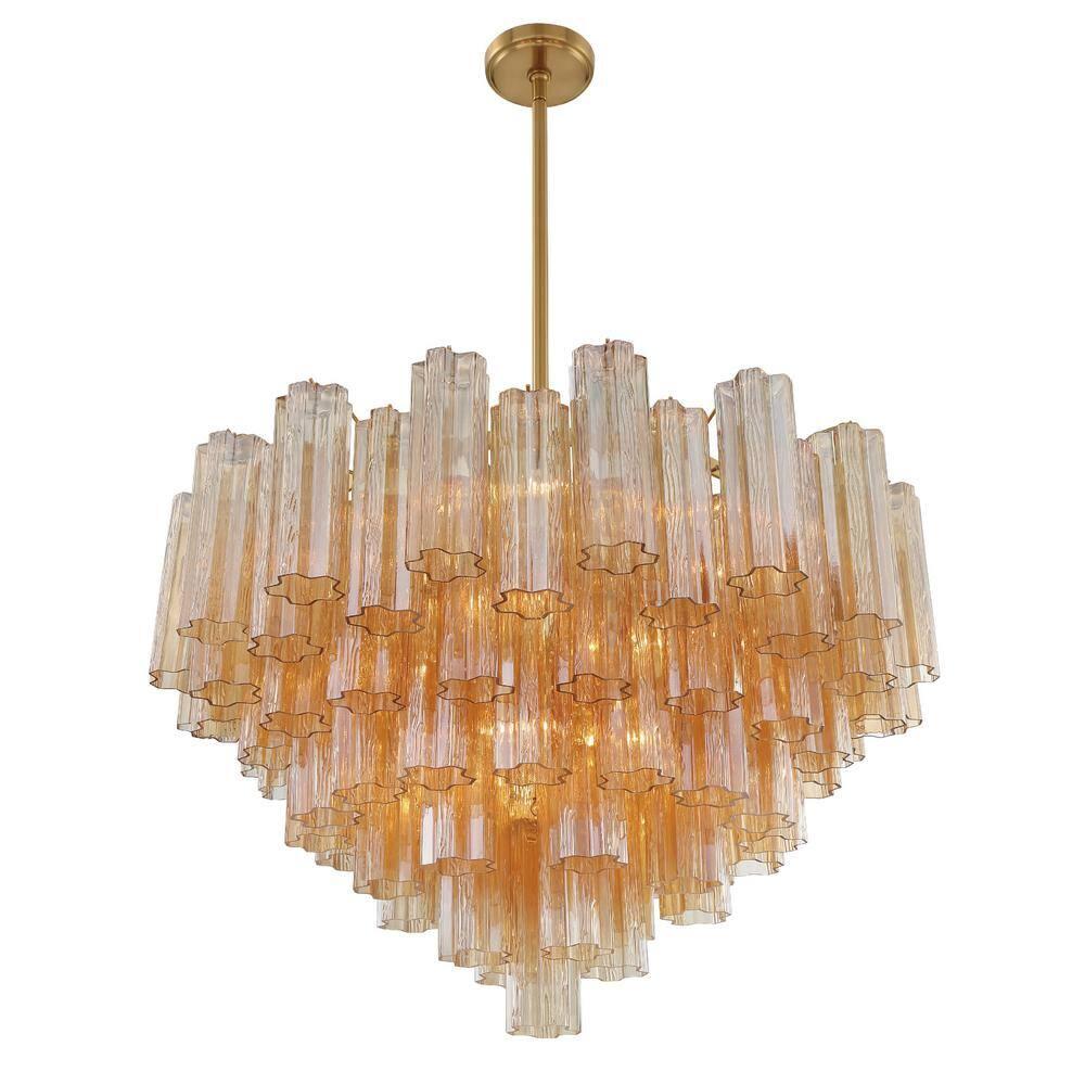 Crystorama Lighting Addis 16 - Light Chandelier in  Aged Brass