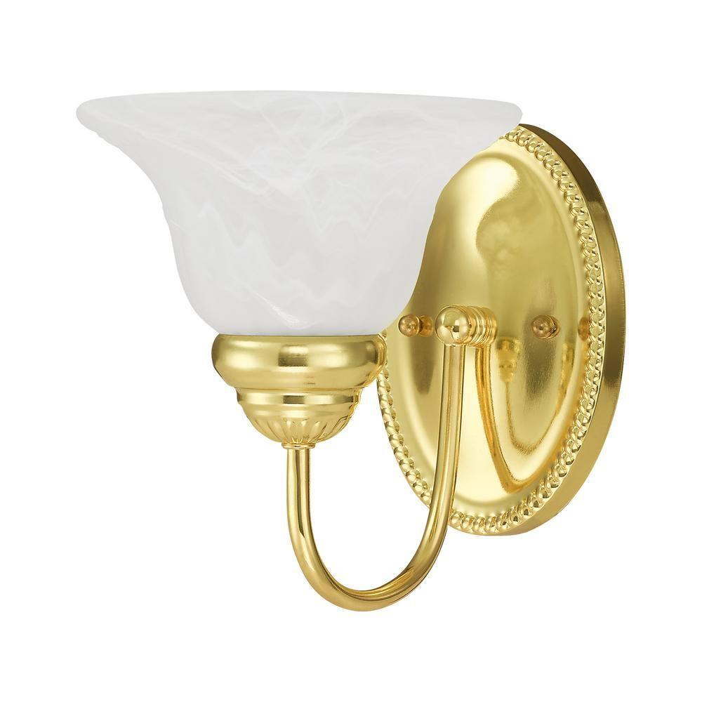 Livex Lighting Edgemont 1 - Light Vanity in  Polished Brass