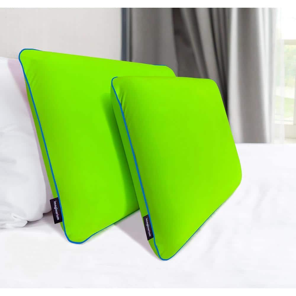 Standard Soft Machine Washable 2pk Bed Pillow Green - Imaginarium