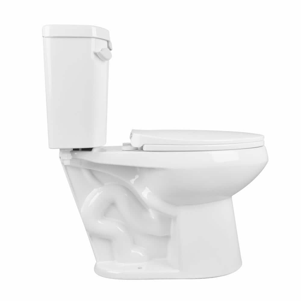 DeerValley Dynasty Elongated Toilet Two-Piece Toilets, ADA Height 17.5" Comfort Chair Height Toilet Bowl With Soft Close Seat