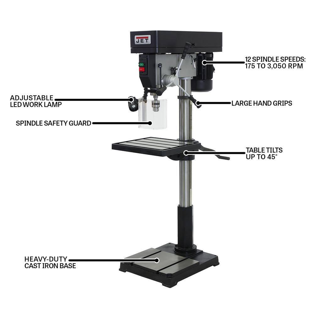 Jet Tools 22" INDUSTRIAL DRILL PRESS
