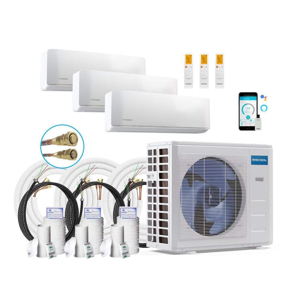 MRCOOL DIY 36K BTU 3-Zone Ductless Heat Pump with Remote and Sleep Mode