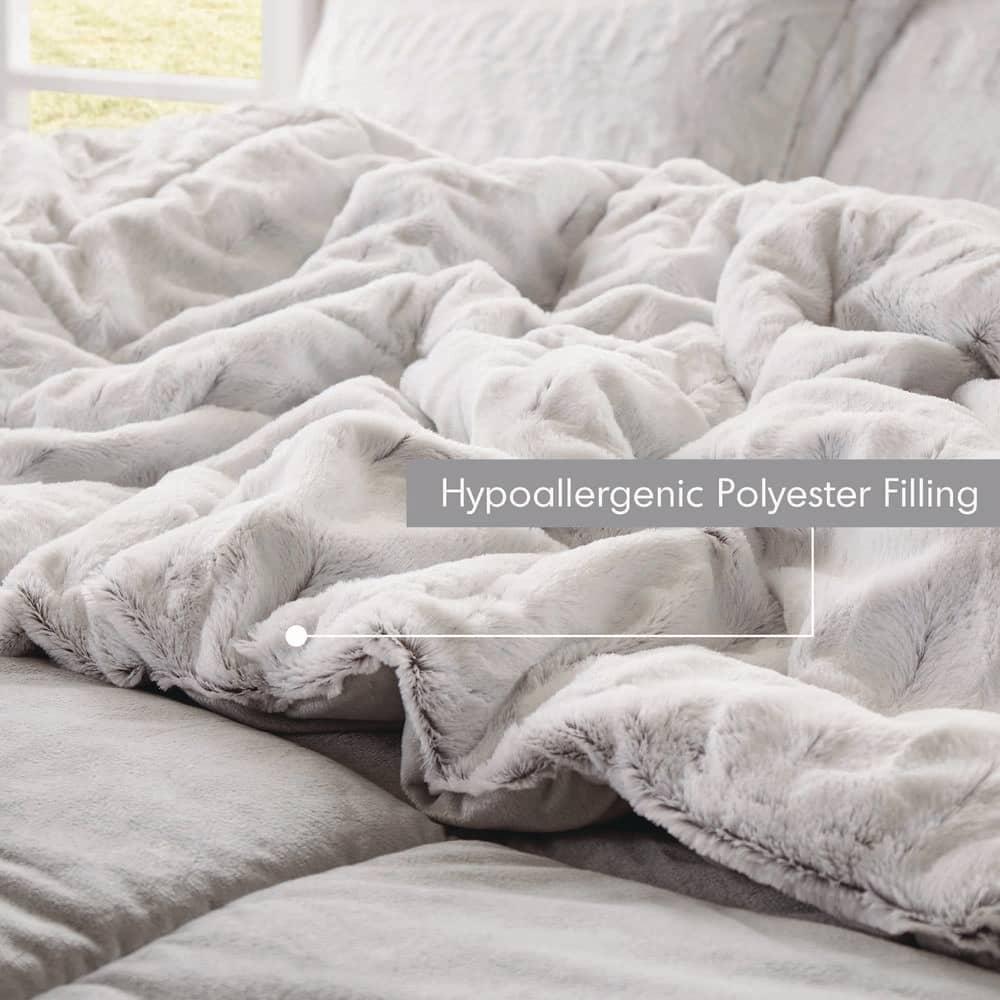 Madison Park Gia Back Print Long Fur Comforter Mini Set