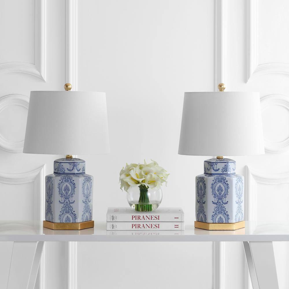 Bloomsbury Market Bodin White Ceramic Table Lamps - Set Of 2 (LED Bulbs Included)
