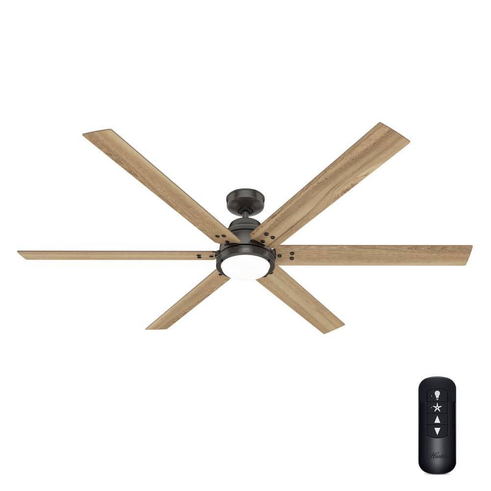 Gravity 6 - Blade Ceiling Fan with LED Light Kit and Handheld Remote and Wifi Smart Fan