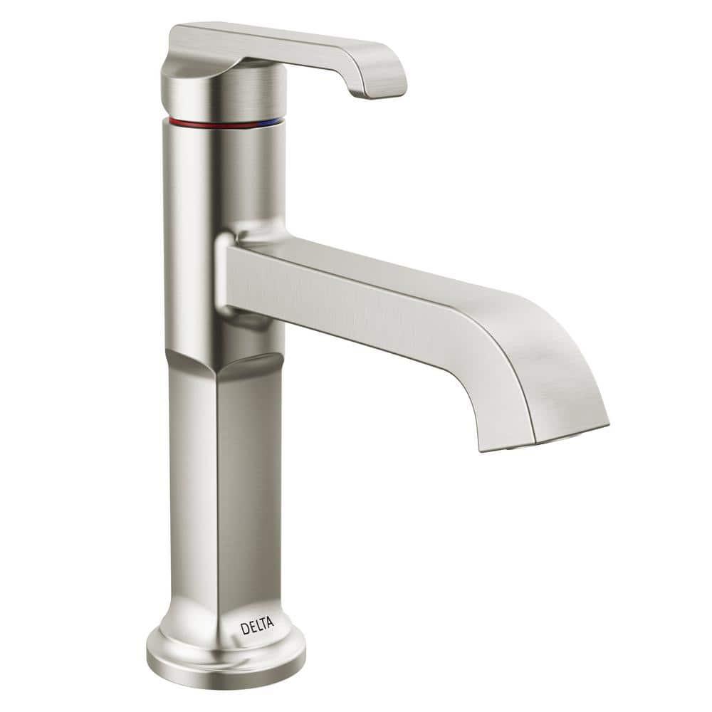 Tetra Single Hole Bathroom Faucet, Single Handle Bathroom Sink Faucet with Drain Assembly