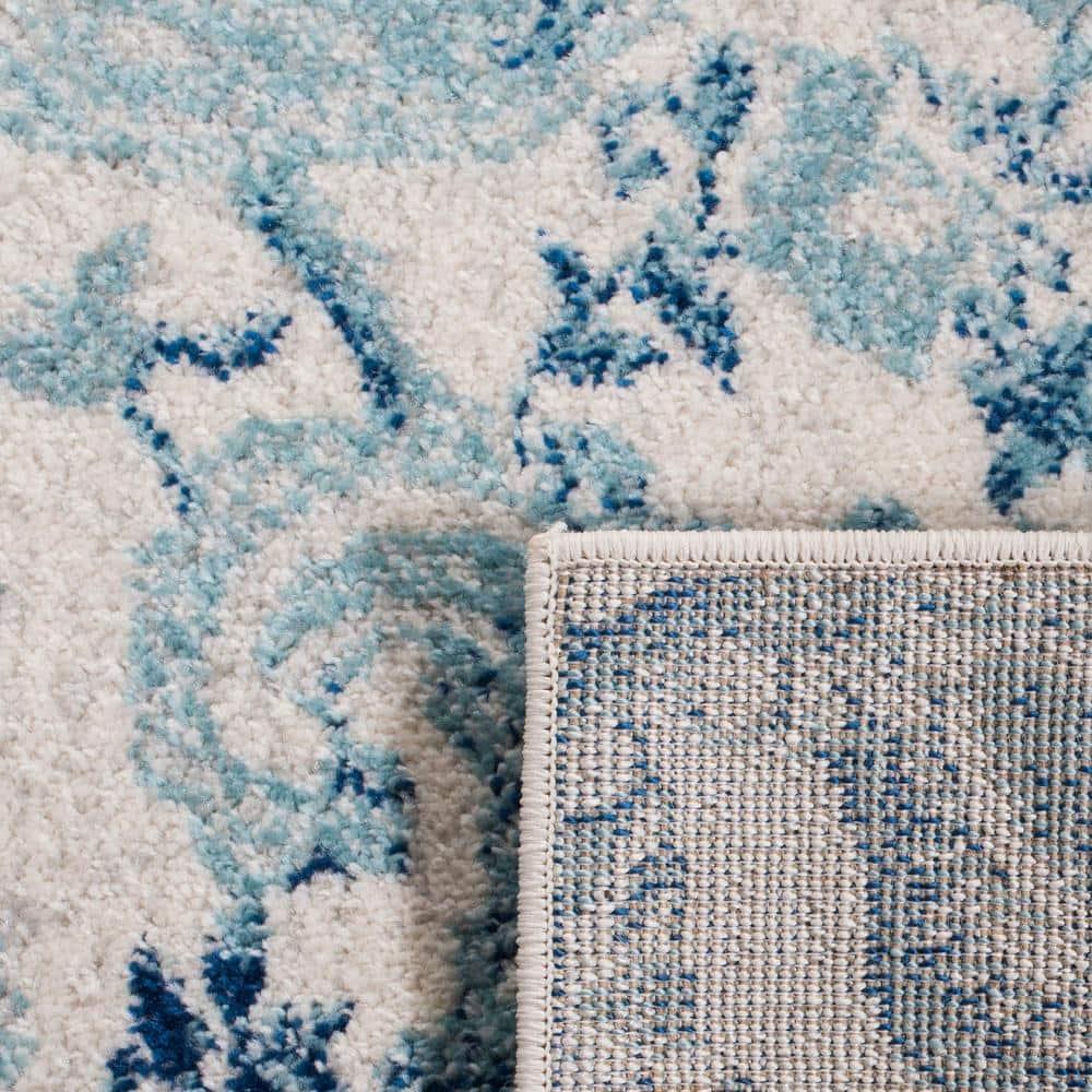 SAFAVIEH Madison Hope Floral Area Rug, Cream/Turquoise, 12' x 15'