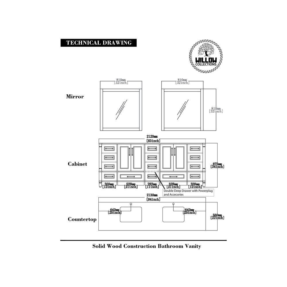 Willow Collections Aberdeen Bathroom Vanity