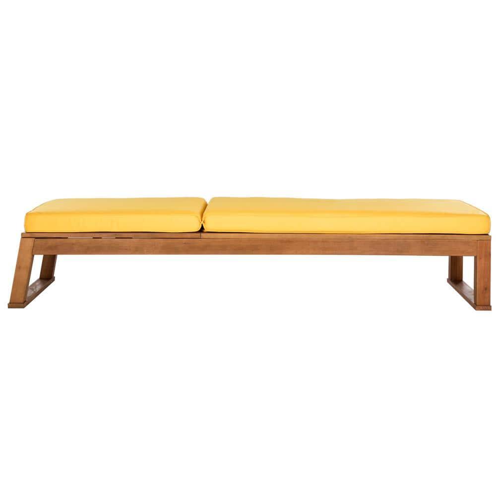 Solano Sunlounger - Outdoor - PAT7024 - Natural/Yellow -Safavieh