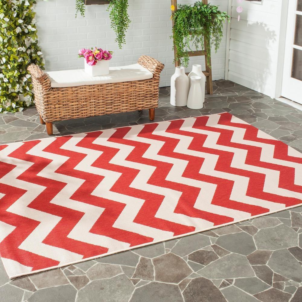 Courtyard CY6244 Power Loomed Indoor and Outdoor Accent Rug - Red - 2'x3'7" - Safavieh