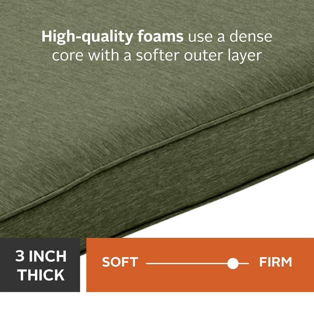 Classic Accessories Montlake FadeSafe Water-Repellent 48 x 18 x 3 Inch Outdoor Bench Cushion, Heather Fern