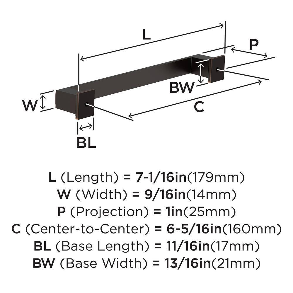 Appoint 6-5/16 in (160 mm) Center-to-Center Cabinet Pull