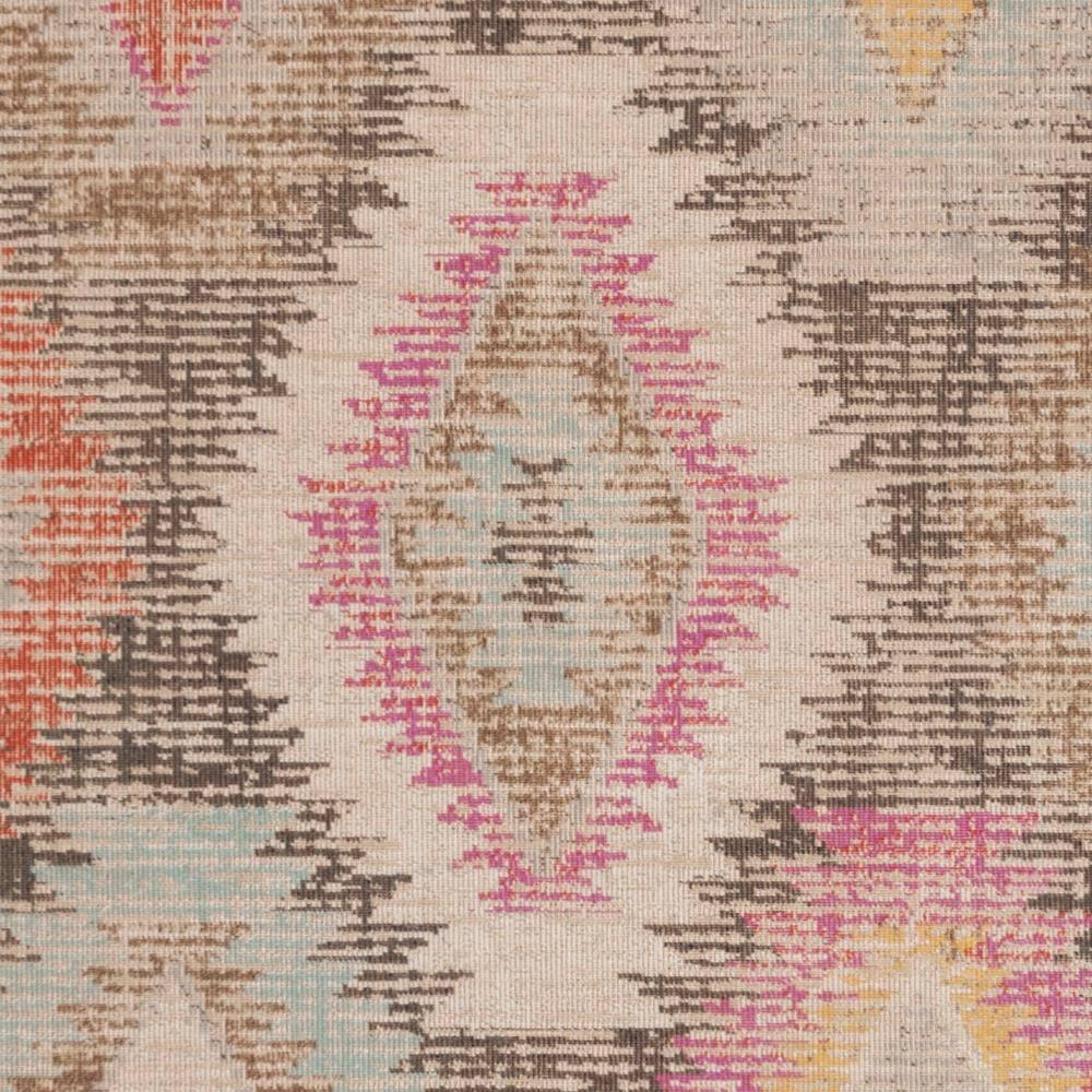 SAFAVIEH Montage Collection 2'3' x 8' Grey/Multi MTG212F Boho Indoor/ Outdoor Non-Shedding Easy scrubbing Patio Backyard Porch Deck Mudroom Runner-Rug