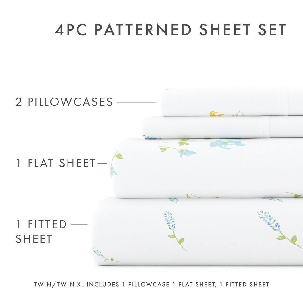 Bluebirds Pattern Microfiber Sheet Set