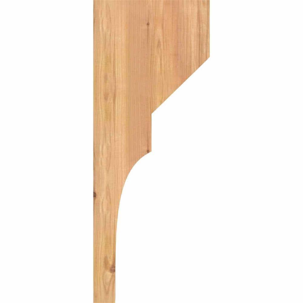 3 1/2"W x 10"D x 26"H Monterey Smooth Corbel, Western Red Cedar