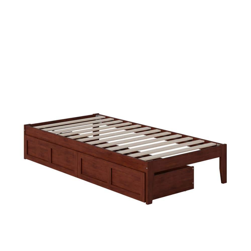 Twin Colorado Bed with USB Turbo Charger, 2 Underbed Drawers - AFI: Hardwood, No Box Spring Required