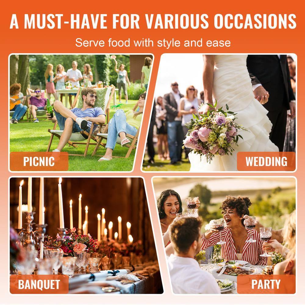 8 qt. Stainless Steel Chafing Dish Buffet Set with 6 Full Size Pans - Pack of 6