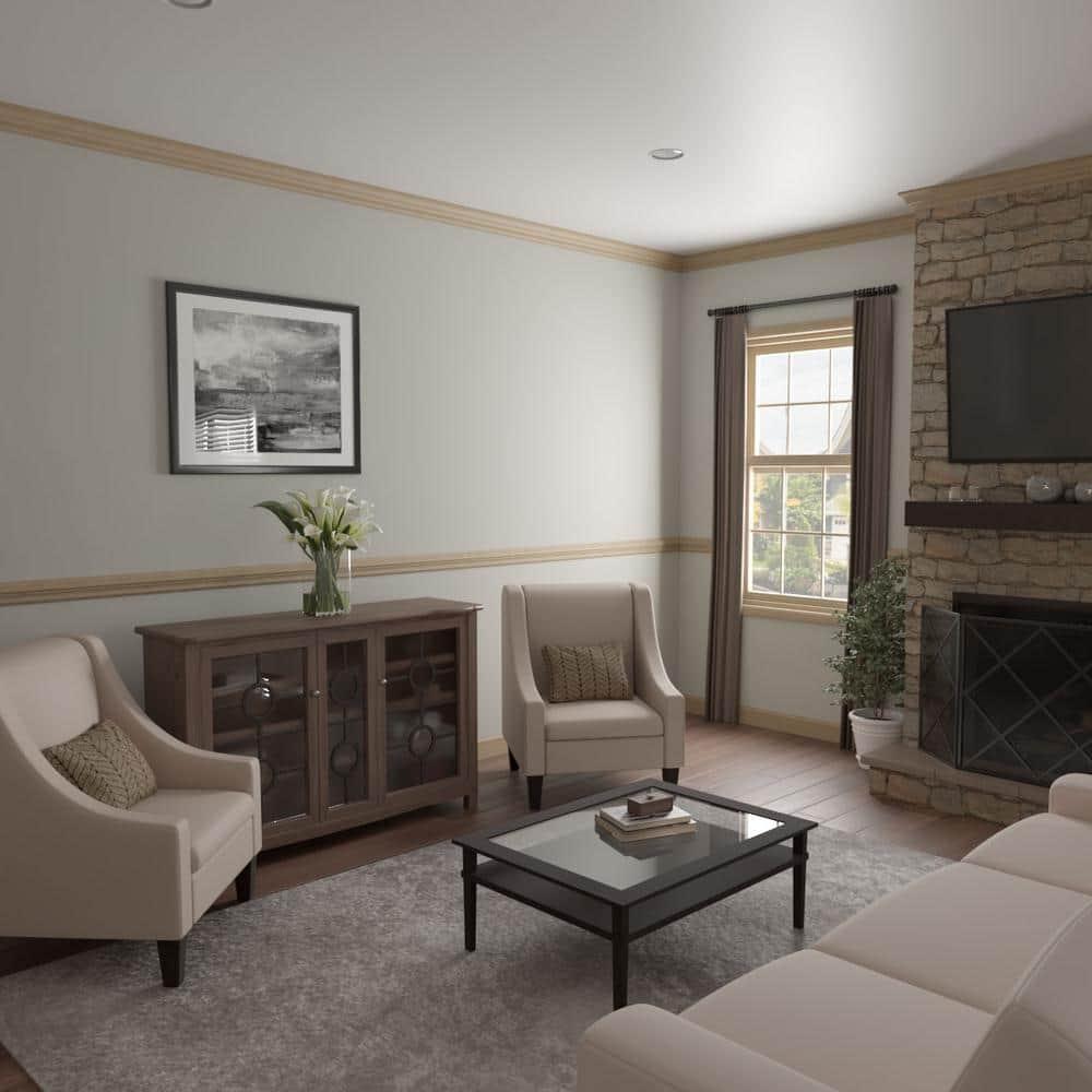 Ekena Millwork WM48 3 3/8"H x 2 5/8"P x 4 1/4"F x 96"L Americraft Solid Hardwood Stain Grade Crown Moulding