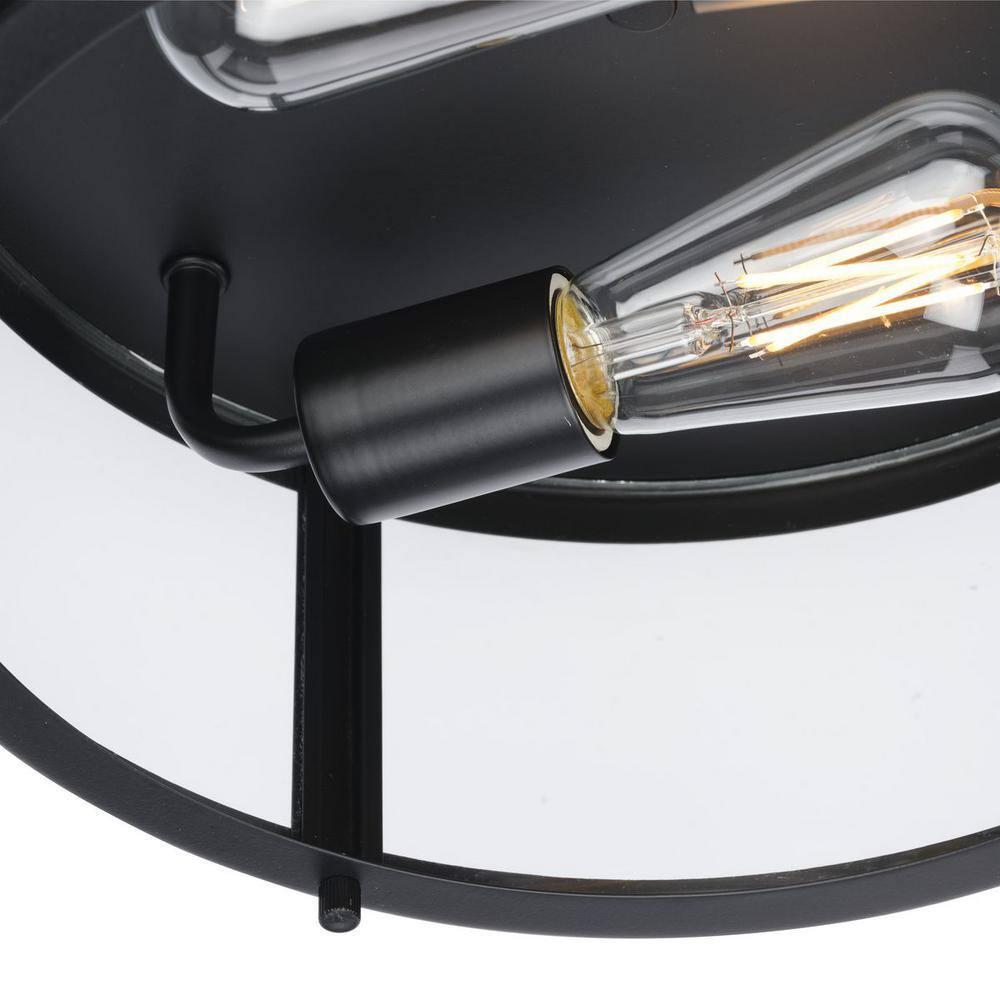 Progress Lighting Gunther Matte Black 2 - Bulb Outdoor Flush Mount Light
