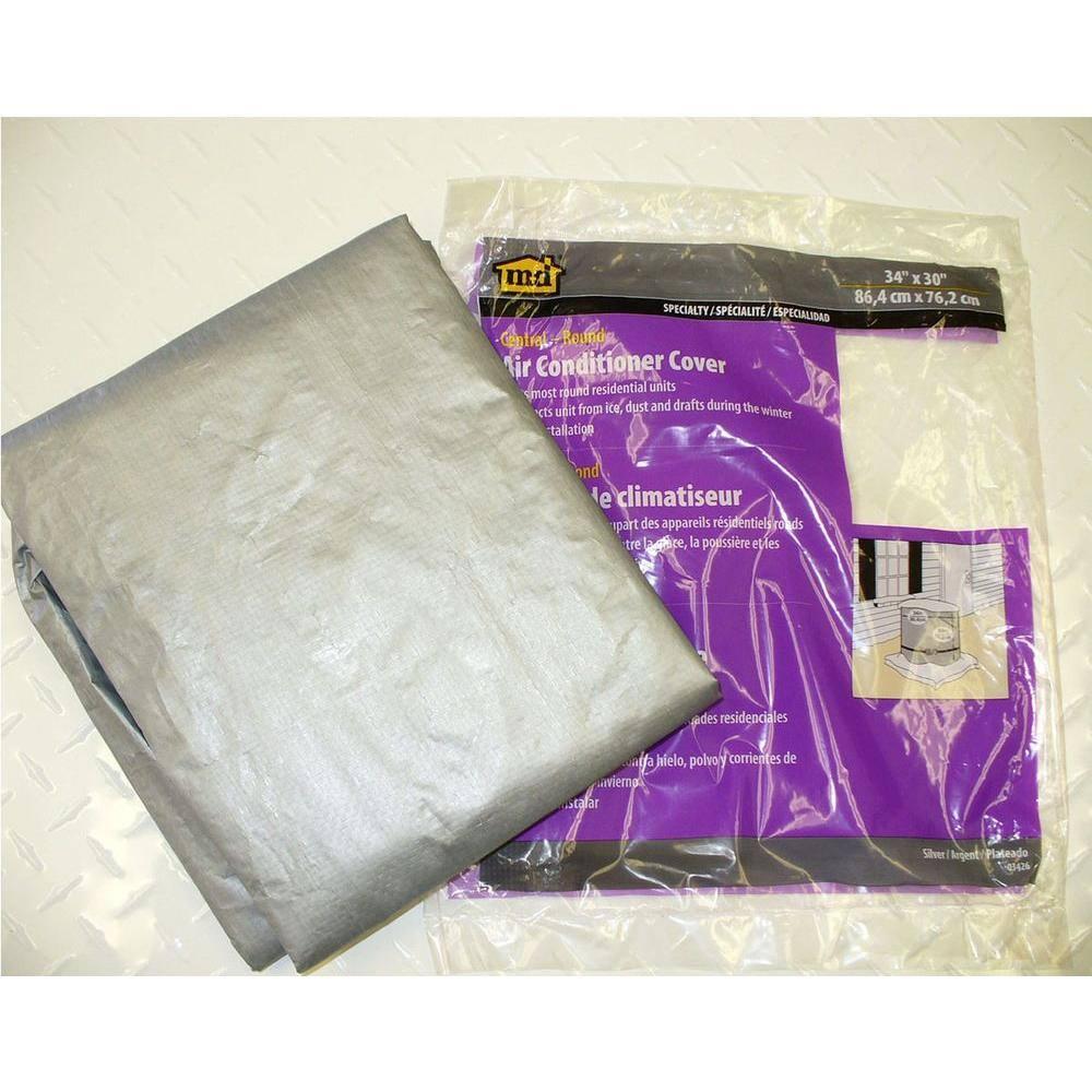 M-D Building Products 03426 Silver Air Conditioning Cover for Central Round Units