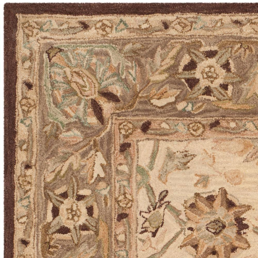 Anatolia AN512 Hand Tufted Indoor Area Rug - Ivory/Brown - 8'x8' - Safavieh