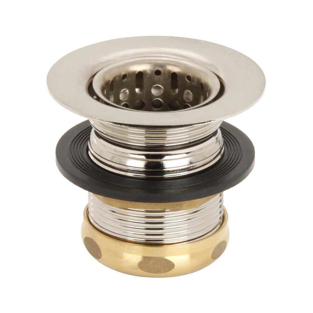 Junior Bar and Laundry Sink Drain Assembly with Removable Strainer Basket