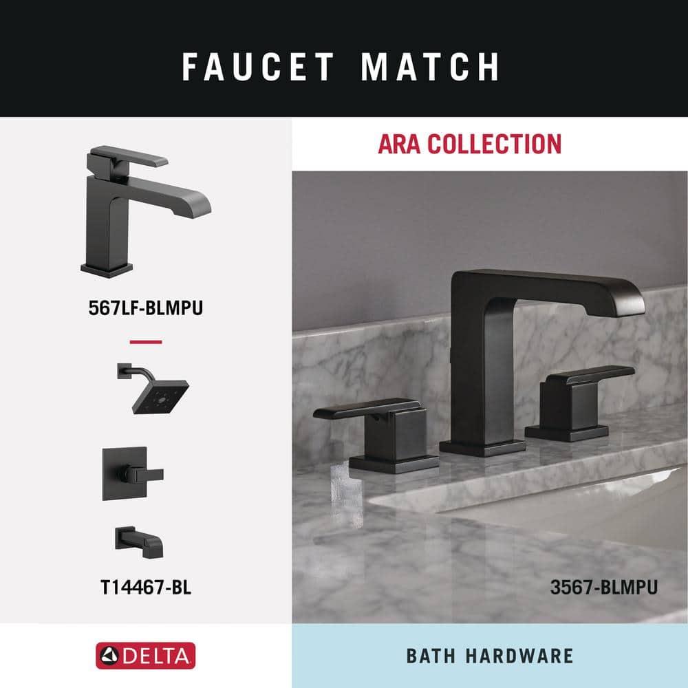 Delta Ara 24 in. Wall Mount Towel Bar Bath Hardware Accessory in Matte Black 77524-BL