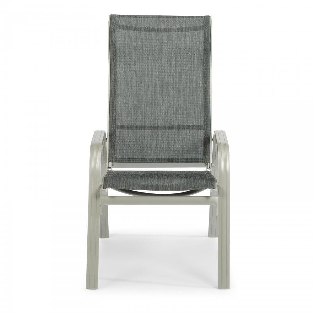 Homestyles Captiva Aluminum Outdoor Chair Pair in Gray