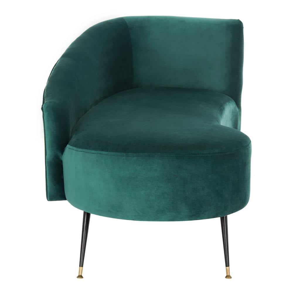 Evangeline Parisian Settee - Emerald/Black - Safavieh.