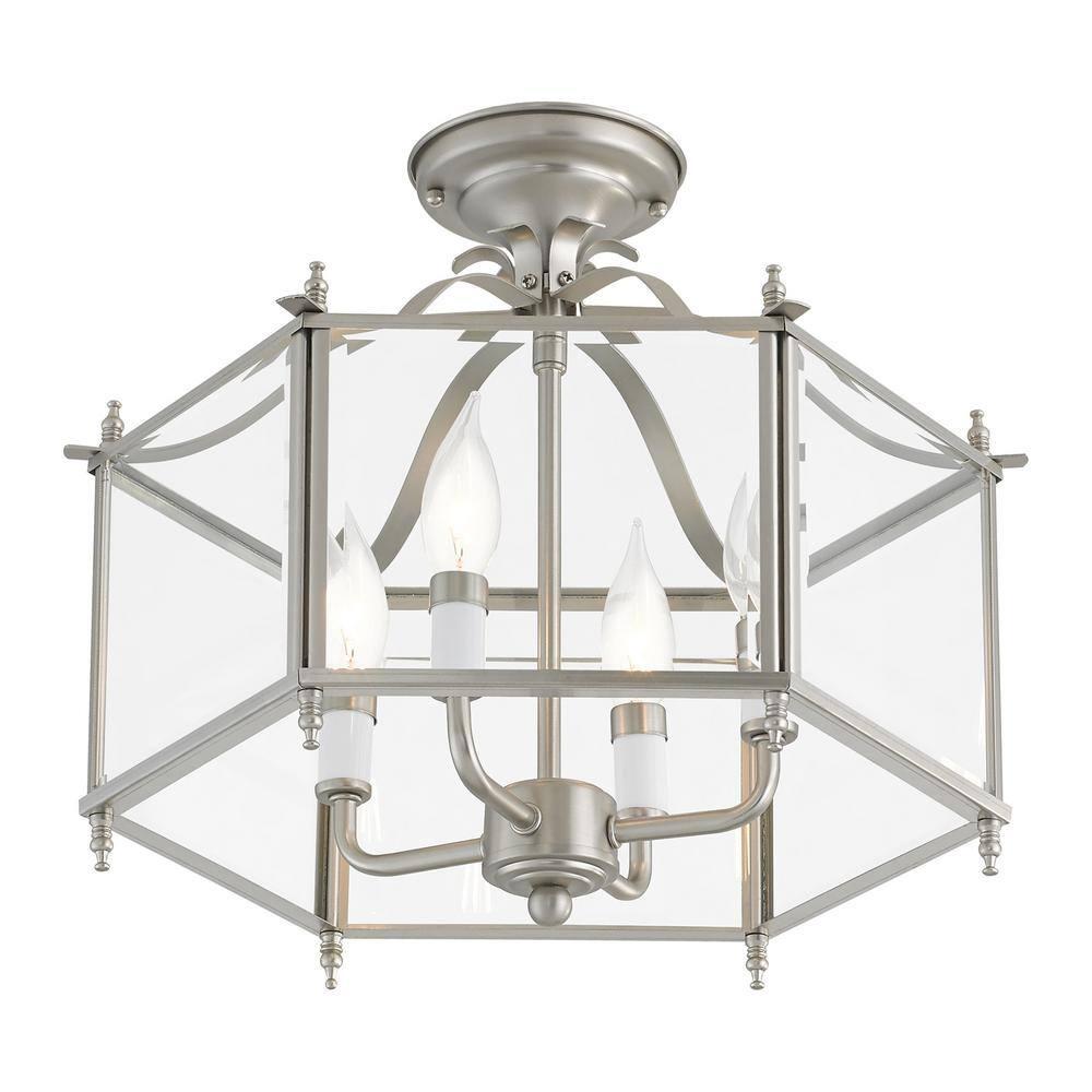 Livex Lighting Livingston 4 - Light Pendant in  Brushed Nickel