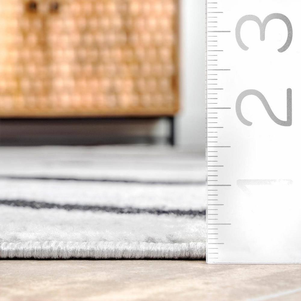 Nuloom Addison Chevron 9x12 Indoor Area Rug for Living Room Bedroom Dining Room Kitchen, Grey/Ivory