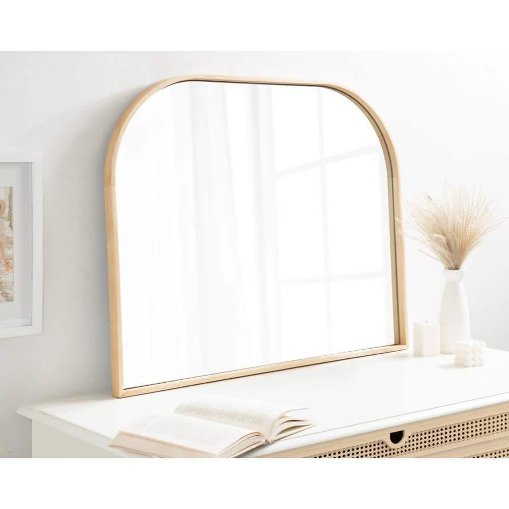 Kate & Laurel All Things Decor 34"x28" Valenti Wide Arch Wall Mirror Gold