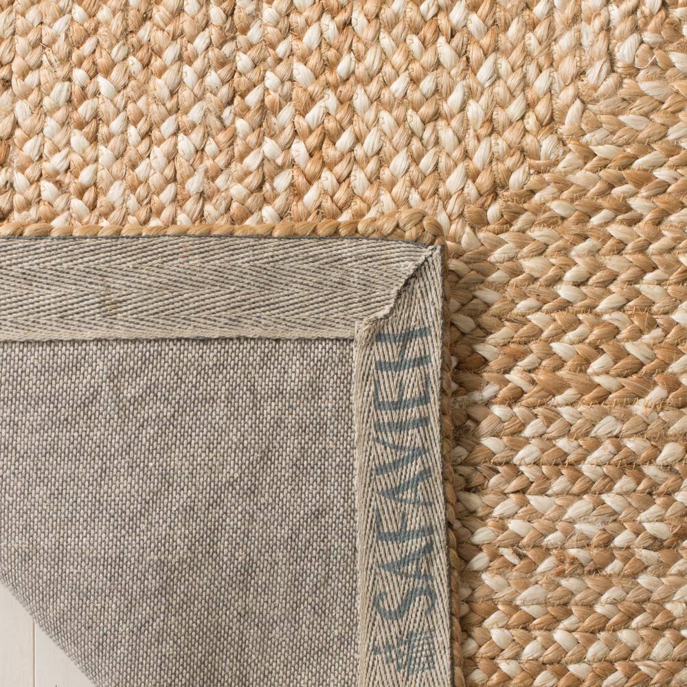 SAFAVIEH Natural Fiber Leo Geometric Area Rug, Natural/Ivory, 4' x 4' Square