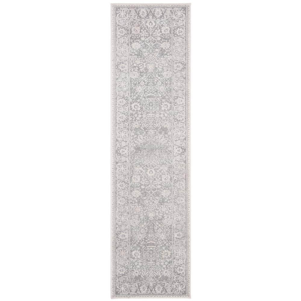 Reflection RFT663 Power Loomed Indoor Runner Rug - 2'3"x6' - Light Grey/Cream - Safavieh