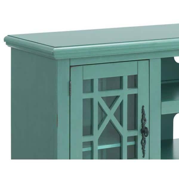 Martin Svensson Home Elegant 2 Door Antique Teal 63" TV Stand