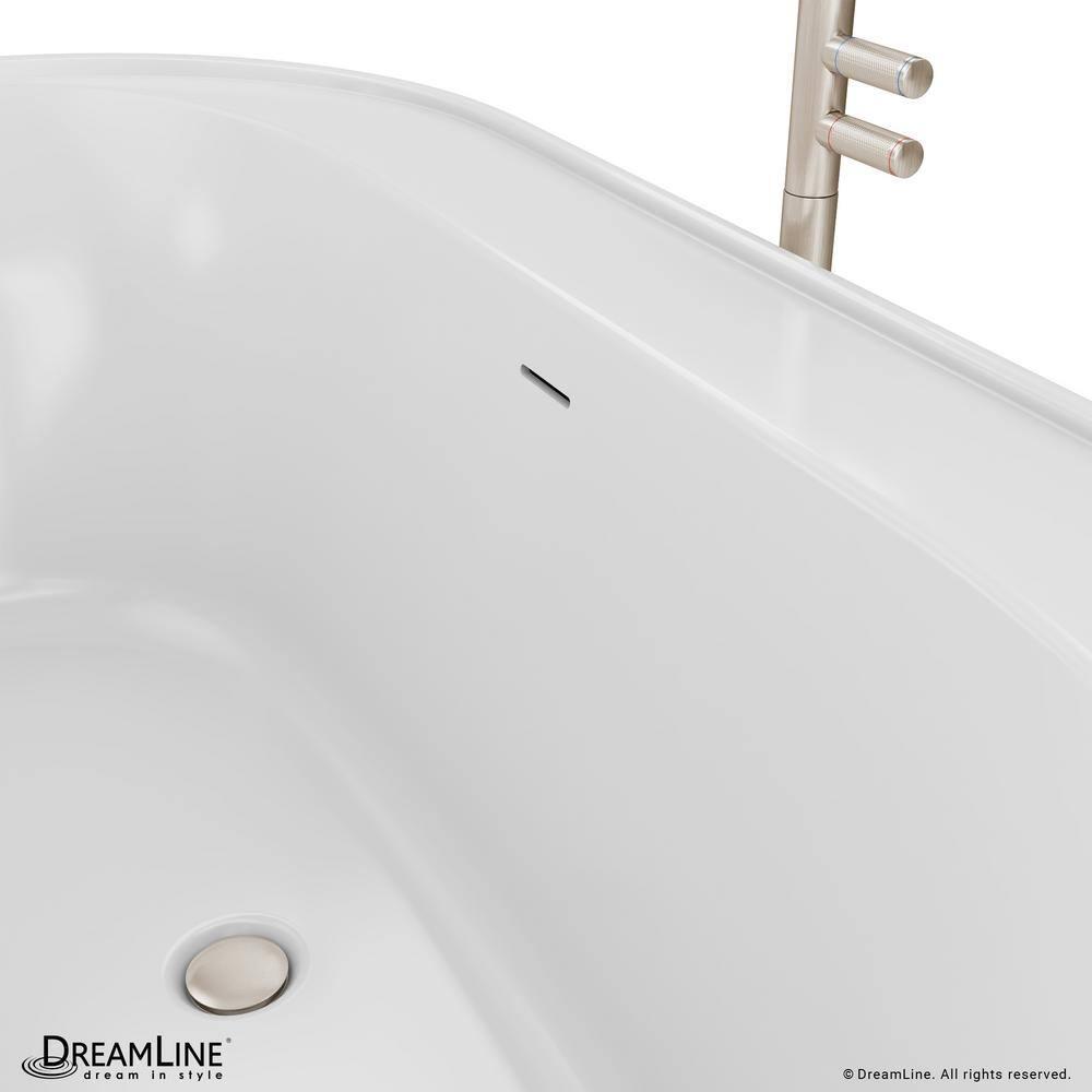 Essence 60-1/4 in. L x 34-1/4 in. W x 23-5/8 in. H Freestanding Acrylic Bathtub