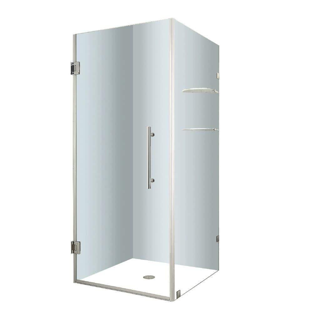 Aquadica GS 34" x 72" Square Hinged Shower Enclosure