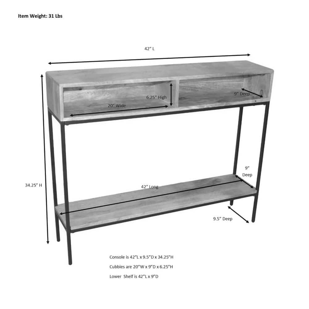 Carolina Living Halsey Console: Entryway/Sofa Table, 42" Narrow Design and Table